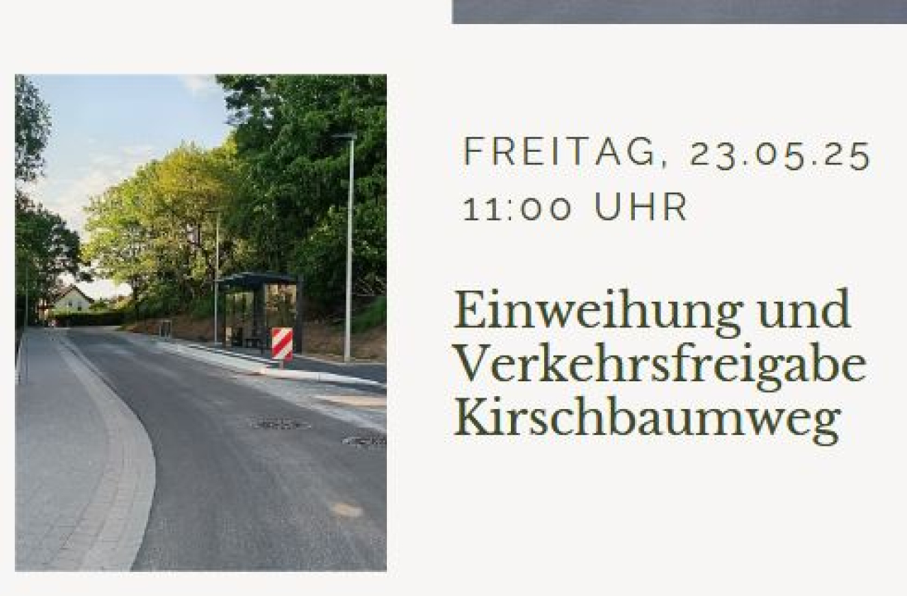 Vorschaubild - Einladung zur Einweihung des Kirschbaumweges.