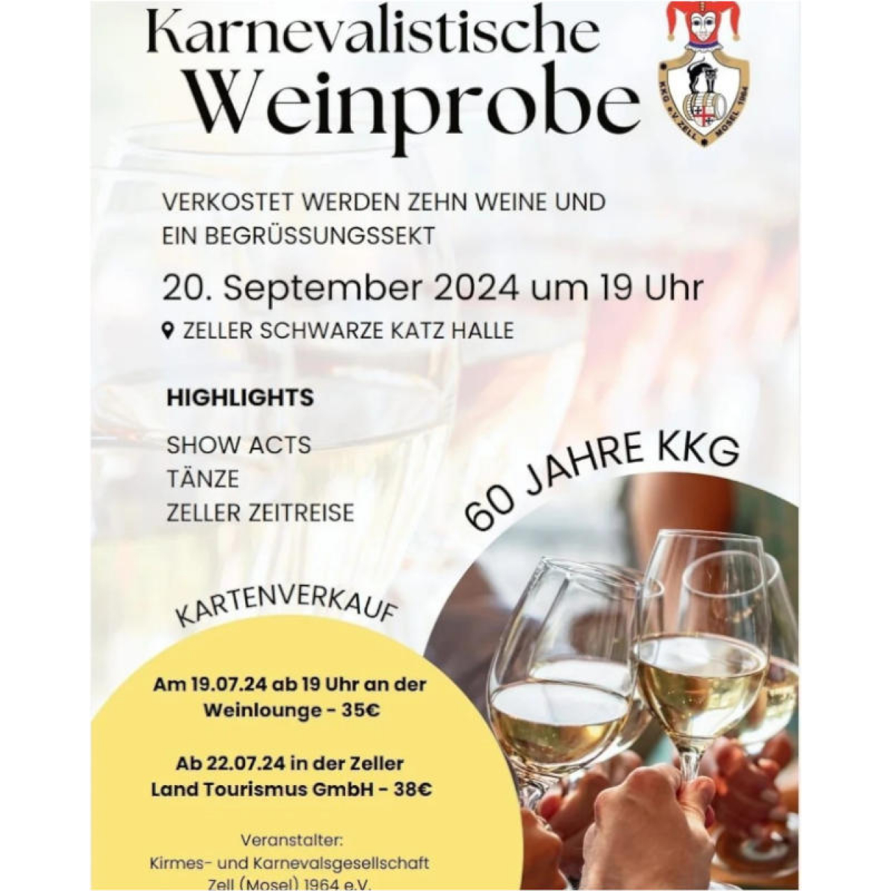 Karnevalistische Weinprobe in Zell am 20.09.2024.