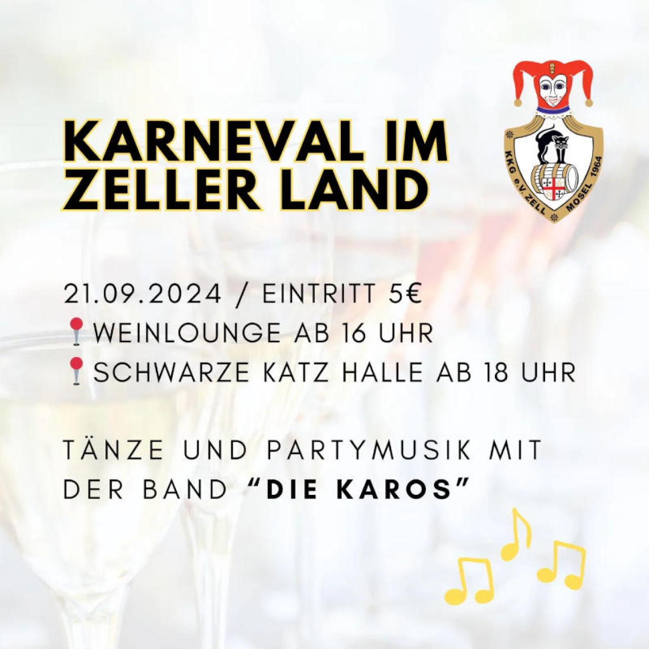 Karneval im Zeller Land 2024 Infobild.