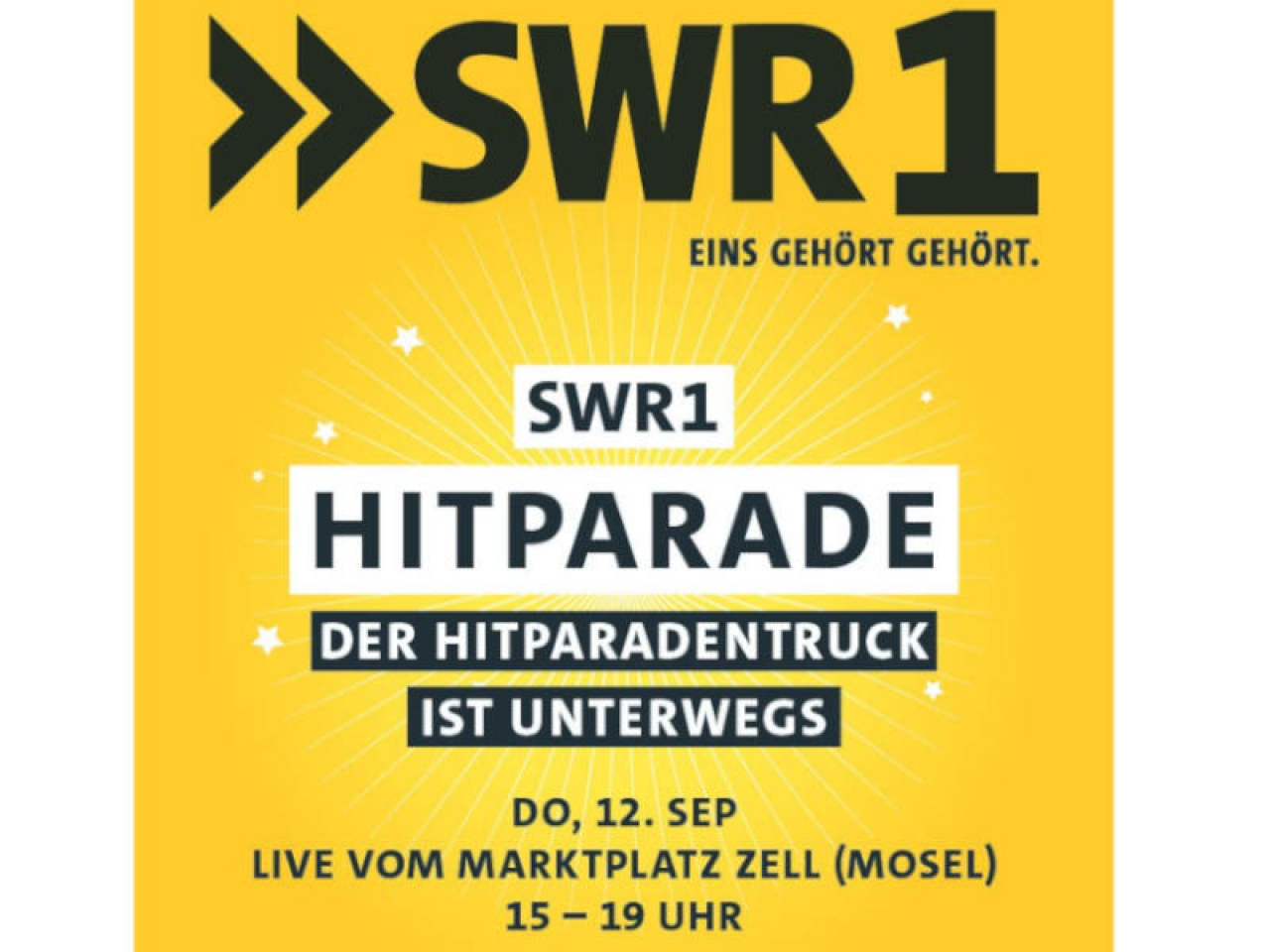 Vorschaubild SWR1-Hitparadentruck Zell Mosel.