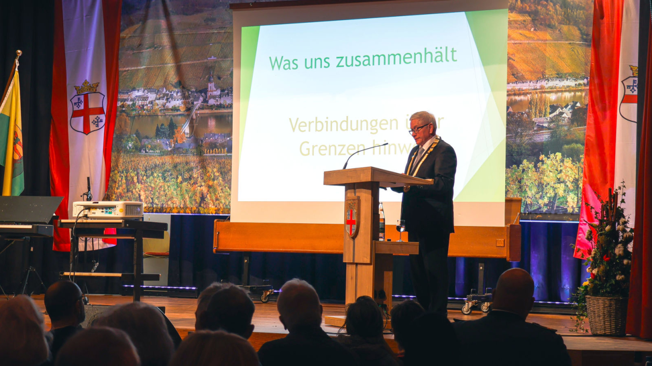 Eindrücke vom Neujahrsempfang 2026 der Stadt Zell Mosel.