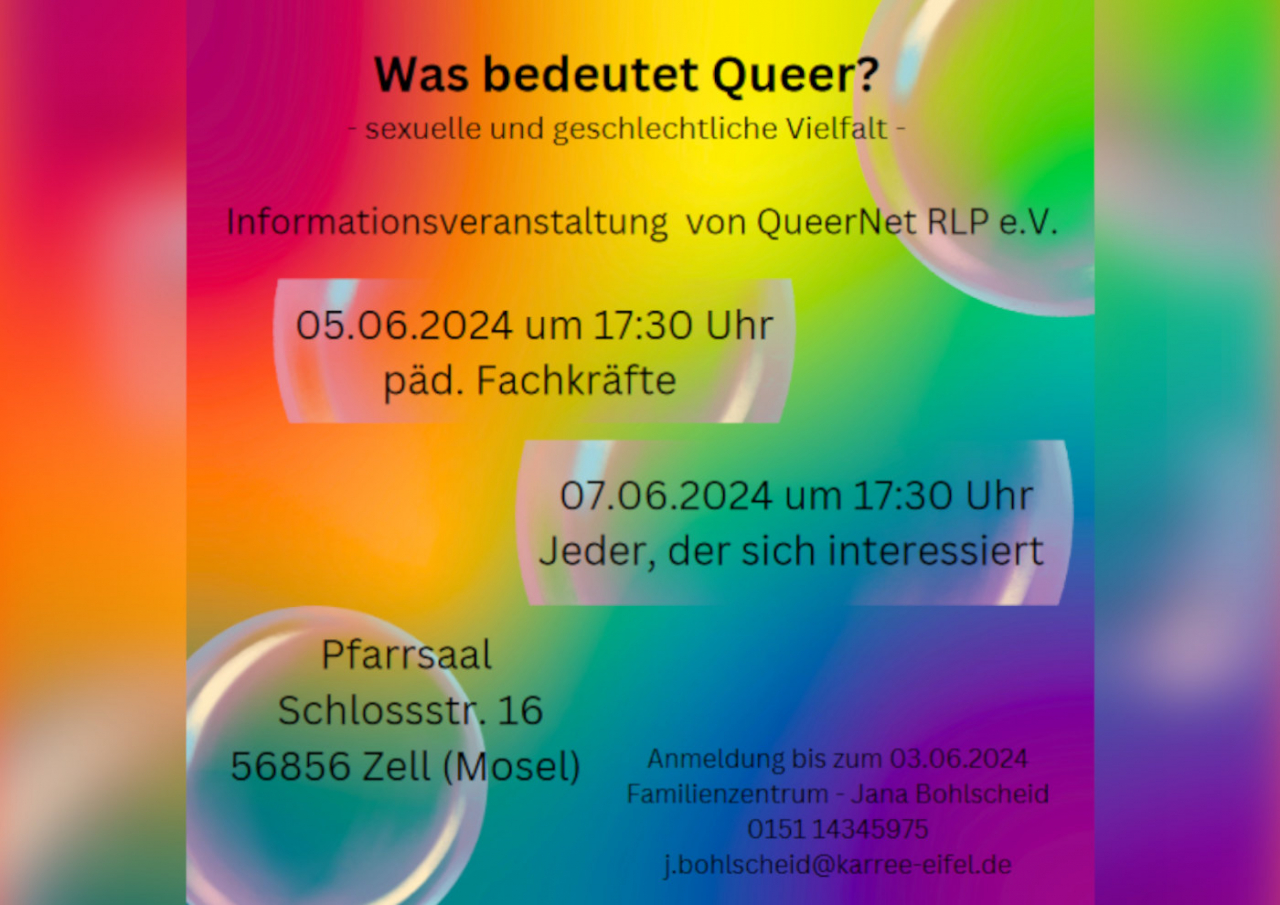 Queer-Kurs Familienzentrum Zell Mosel.