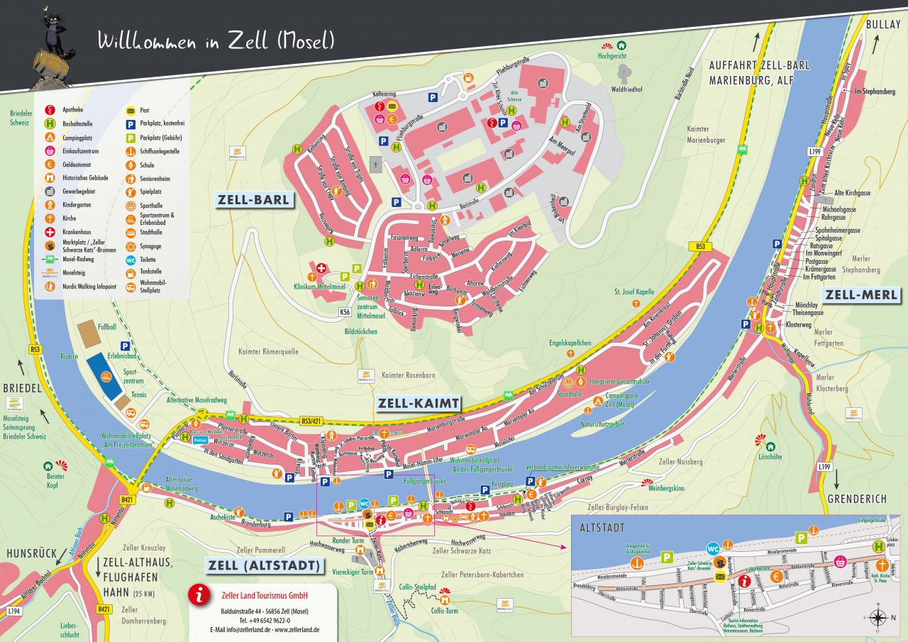 Zell Mosel Stadtplan 2024.