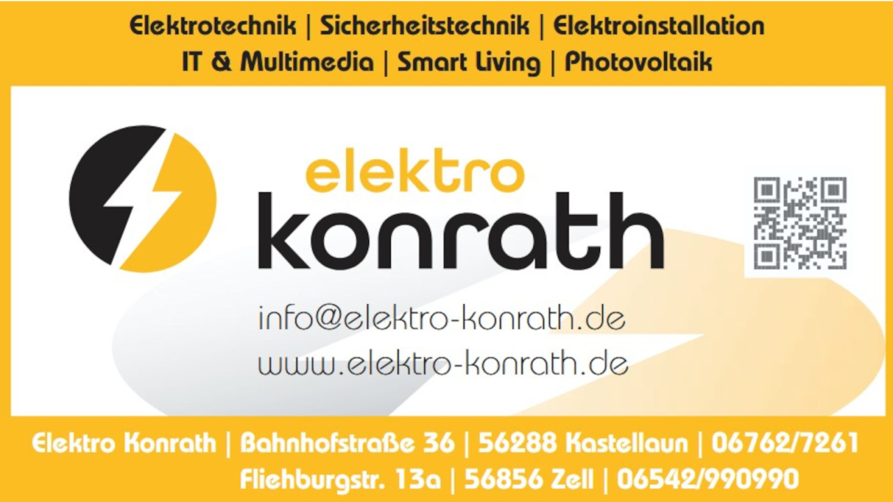 Elektro Konrath, Sponsor des Zeller Weinfests.