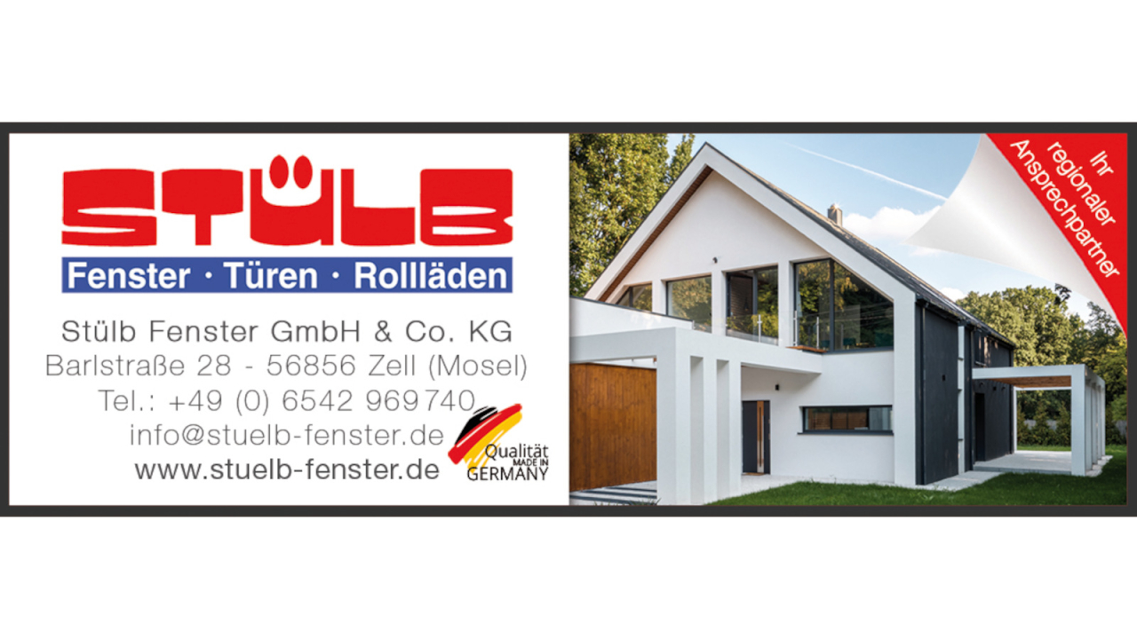 Fenster Stülb, Sponsor des Zeller Weinfests.
