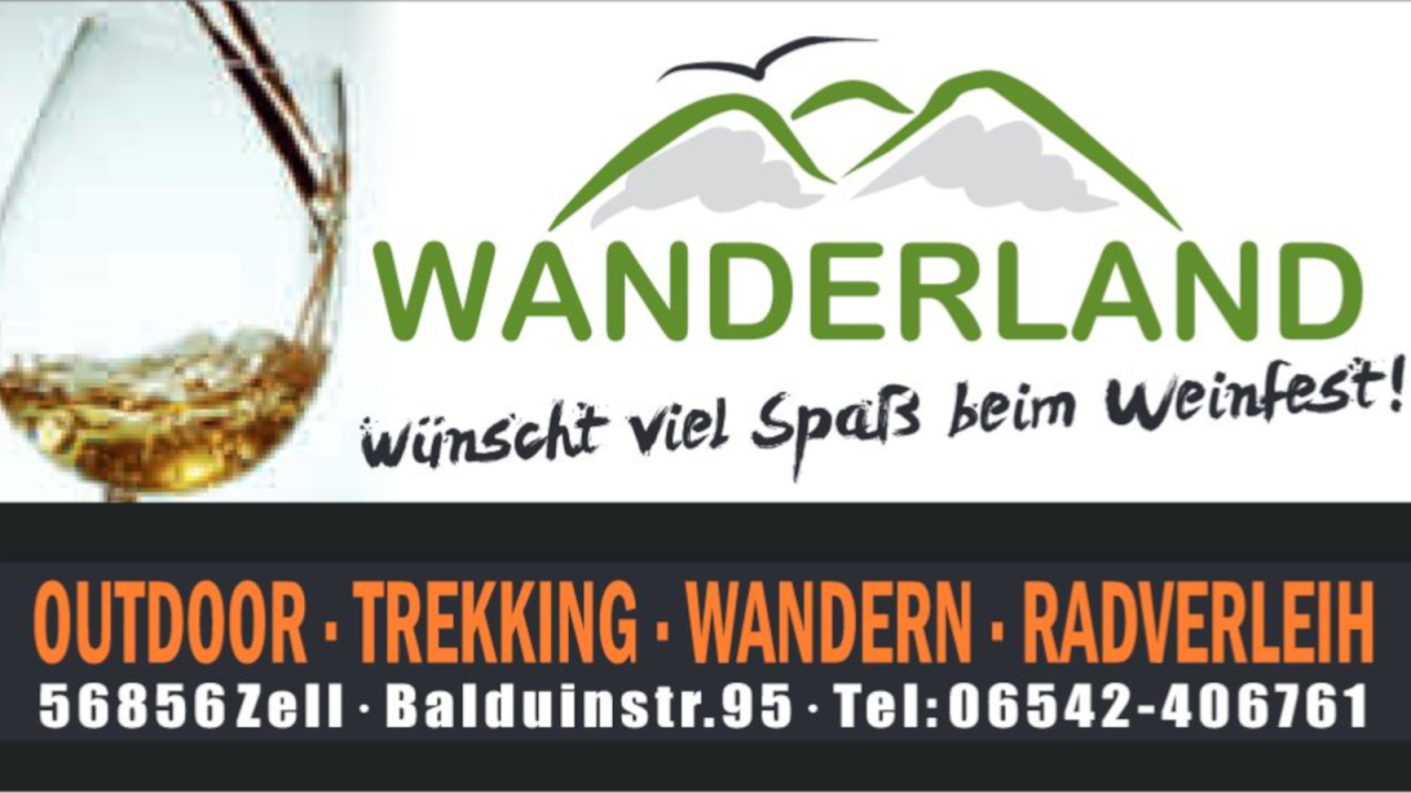 Wanderland, Sponsor des Zeller Weinfests.