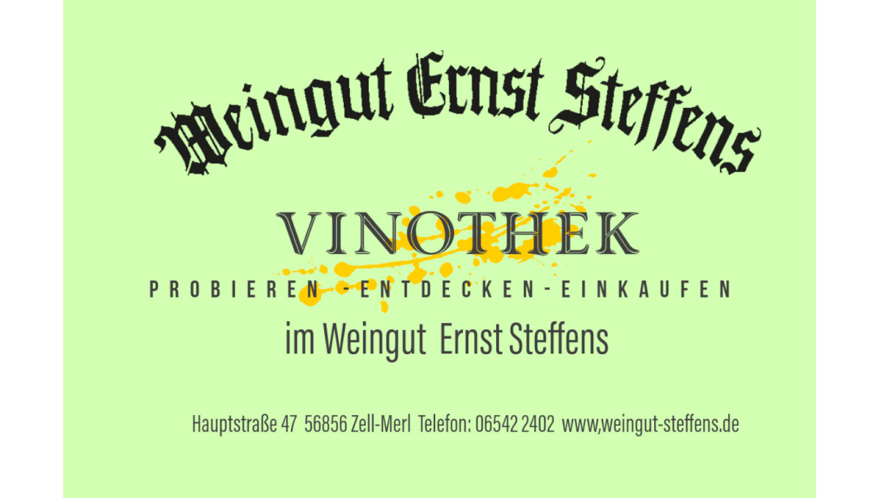Zeller Weinfest - Sponsorenbild Weingut Steffens.