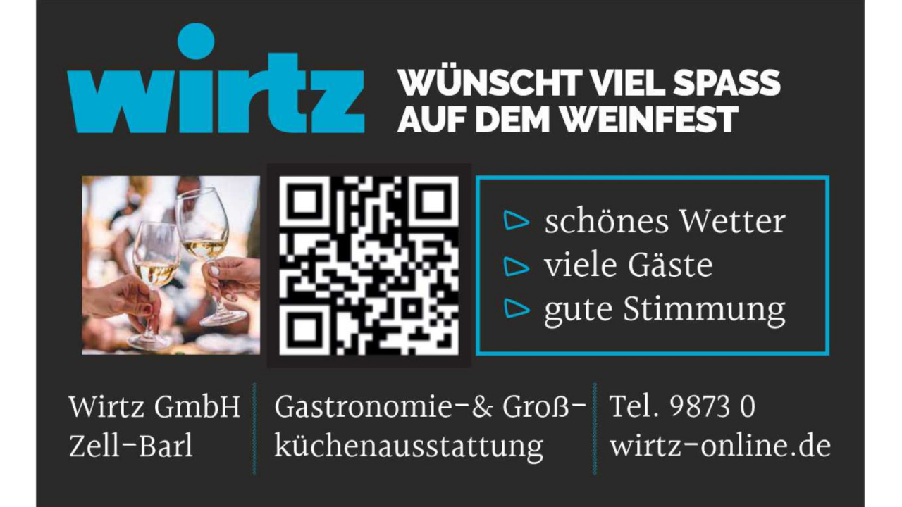 Zeller Weinfest - Sponsorenbild Wirtz.